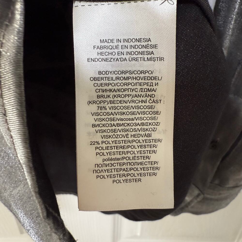 Lauren Ralph Lauren Women's Gray Iridescent Long Sleeve Top Size L. - Picture 7 of 12